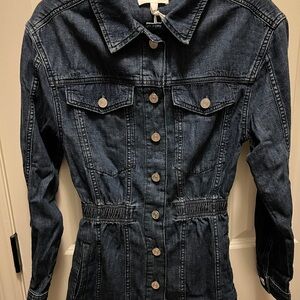 Frame Denim Cinched Shirt in Dark Blue